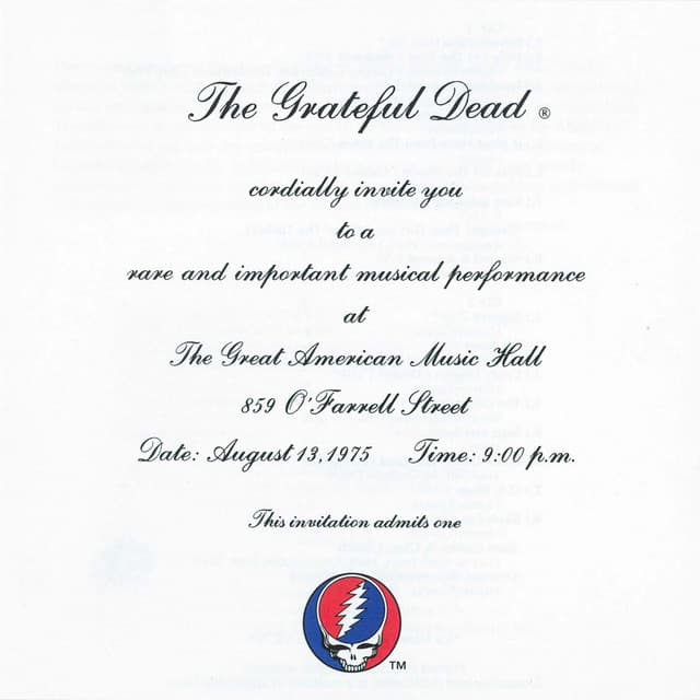 Release Cover Grateful Dead - One from the Vault (Live)