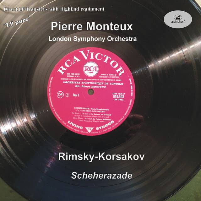 Release Cover Nikolai Rimsky-Korsakov, Hugh Maguire, London Symphony Orchestra, Pierre Monteux - LP Pure, Vol. 35: Monteux Conducts Rimsky-Korsakov – Scheherazade (Historical Recording)