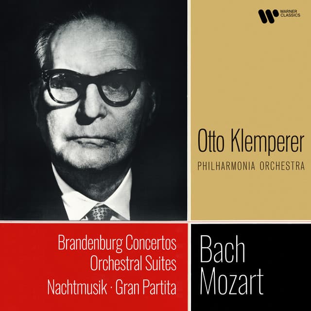 Release Cover Otto Klemperer, Johann Sebastian Bach, Wolfgang Amadeus Mozart, Philharmonia Orchestra - Bach: Brandenburg Concertos & Orchestral Suites - Mozart: Nachtmusik & Gran Partita