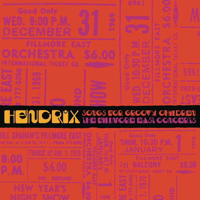Release Cover Jimi Hendrix - Songs For Groovy Children: The Fillmore East Concerts