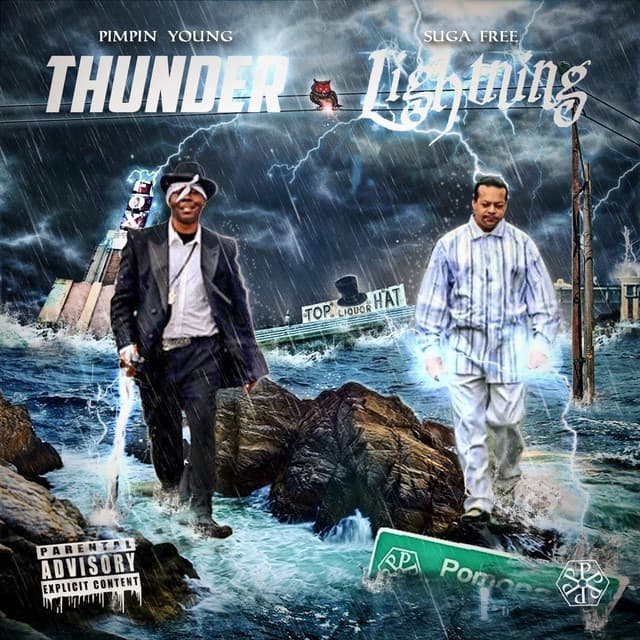 Release Cover Suga Free, Pimpin Young - Thunder & Lightning