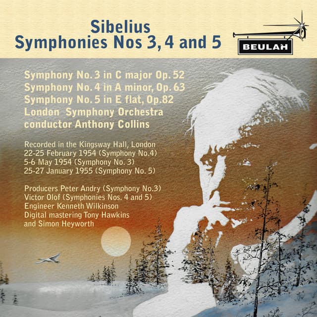 Release Cover Jean Sibelius, London Symphony Orchestra, Anthony Collins - Sibelius Symphonies No. 3,4 and 5