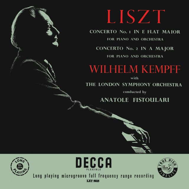 Release Cover Franz Liszt, Wilhelm Kempff, London Symphony Orchestra, Anatole Fistoulari - Liszt: Piano Concerto No. 1; Piano Concerto No. 2 (Wilhelm Kempff: Complete Decca Recordings, Vol. 9)