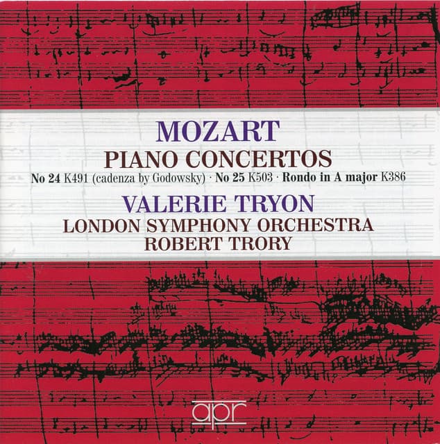 Release Cover Wolfgang Amadeus Mozart, Valerie Tryon, London Symphony Orchestra, Robert Trory - Mozart: Piano Concertos Nos. 24 & 25