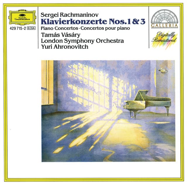 Release Cover Sergei Rachmaninoff, Tamás Vásáry, London Symphony Orchestra, Yuri Ahronovitch - Rachmaninov: Piano Concertos Nos.1 & 3