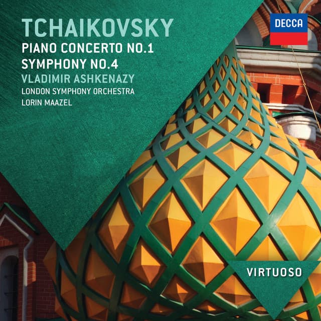 Release Cover Pyotr Ilyich Tchaikovsky, Vladimir Ashkenazy, London Symphony Orchestra, Lorin Maazel, Philharmonia Orchestra - Tchaikovsky: Piano Concerto No.1; Symphony No.4