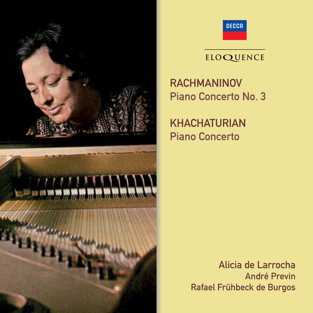 Release Cover Alicia de Larrocha, London Symphony Orchestra, André Previn, London Philharmonic Orchestra, Rafael Frühbeck de Burgos - Rachmaninov & Khachaturian: Piano Concertos