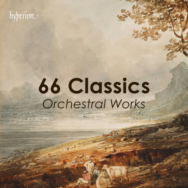 Release Cover George Frideric Handel, Johann Sebastian Bach, Antonio Vivaldi, Wolfgang Amadeus Mozart, Frédéric Chopin, Franz Schubert, Pyotr Ilyich Tchaikovsky, Johannes Brahms, Claude Debussy, Ludwig van Beethoven - 66 Classics: Orchestral Works