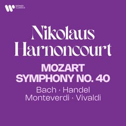 Release Cover Nikolaus Harnoncourt, Antonio Vivaldi, Claudio Monteverdi, Georg Philipp Telemann, George Frideric Handel, Henry Purcell, Jean-Philippe Rameau, Johann Joseph Fux, Johann Sebastian Bach, Joseph Haydn - Mozart: Symphony No. 40 - Bach, Handel, Monteverdi, Vivaldi