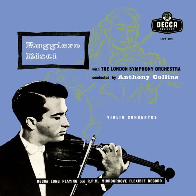 Release Cover Niccolò Paganini, Ruggiero Ricci, London Symphony Orchestra, Orchestre de la Suisse Romande, Anthony Collins, Ernest Ansermet - Paganini: Violin Concerto No. 1; Violin Concerto No. 2; Ravel: Tzigane (Ruggiero Ricci: Complete Decca Recordings, Vol. 11)