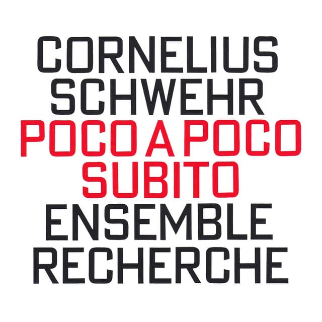 Release Cover Cornelius Schwehr, Ensemble Recherche, Mark Foster - Poco A Poco Subito