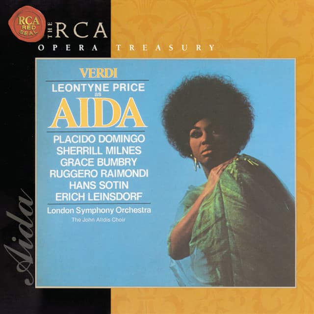 Release Cover Giuseppe Verdi, Erich Leinsdorf, Leontyne Price, London Symphony Orchestra, Grace Bumbry, Plácido Domingo, Sherrill Milnes, Ruggero Raimondi, Hans Sotin - Verdi: Aida