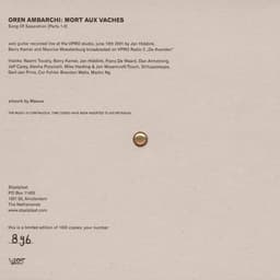Release Cover Oren Ambarchi - Mort Aux Vaches