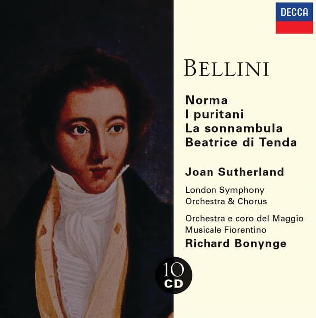 Release Cover Vincenzo Bellini, Dame Joan Sutherland, Coro del Maggio Musicale Fiorentino, London Symphony Chorus, Ambrosian Opera Chorus, John McCarthy, Orchestra del Maggio Musicale Fiorentino, London Symphony Orchestra, Richard Bonynge - Bellini: Collectors Edition (10 CDs) -