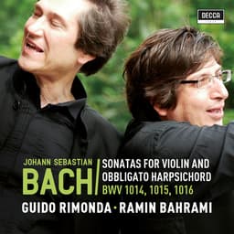 Release Cover Johann Sebastian Bach, Guido Rimonda, Ramin Bahrami - Sonatas for Violin and Harpsichord BWV 1014, 1015, 1016