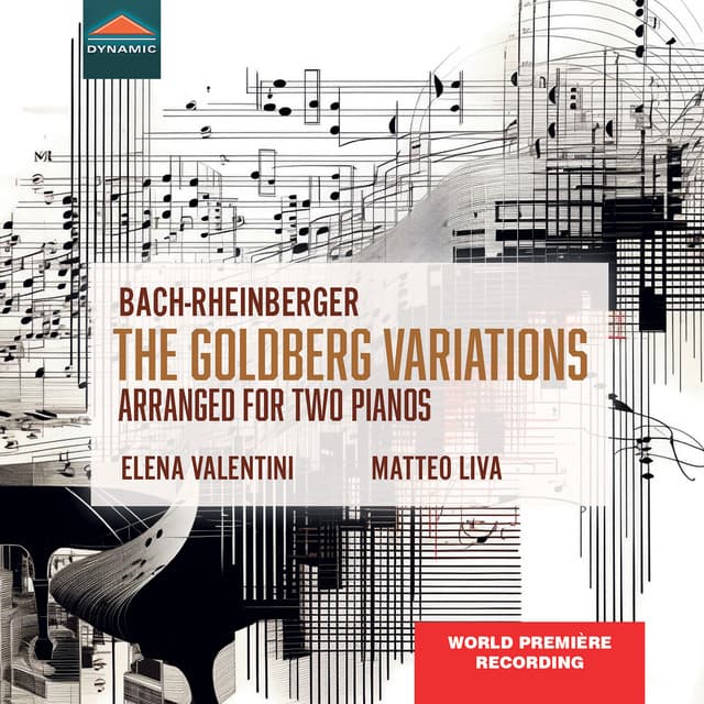 Release Cover Johann Sebastian Bach, Elena Valentini, Matteo Liva - J.S. Bach: Goldberg Variations, BWV 988 (Arr. for 2 Pianos by Joseph Gabriel Rheinberger)