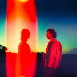 Release Cover pecq - red moon, rare night