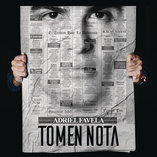 Release Cover Adriel Favela - Tomen Nota
