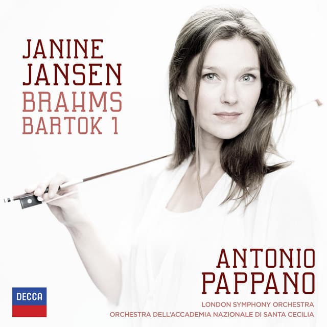 Release Cover Janine Jansen, London Symphony Orchestra, Orchestra dell'Accademia Nazionale di Santa Cecilia, Antonio Pappano - Brahms: Violin Concerto; Bartók: Violin Concerto No.1