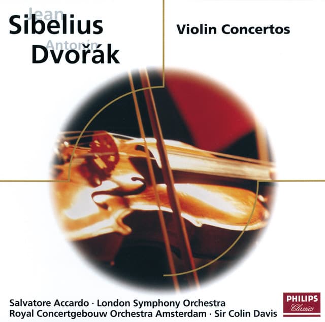 Release Cover Salvatore Accardo, London Symphony Orchestra, Royal Concertgebouw Orchestra, Sir Colin Davis - Dvorak/Sibelius: Violin Concertos