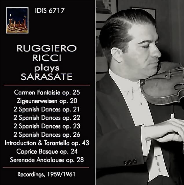 Release Cover Pablo de Sarasate, Ruggiero Ricci, Brooks Smith, London Symphony Orchestra, Pierino Gamba - Sarasate: Orchestral & Chamber Works