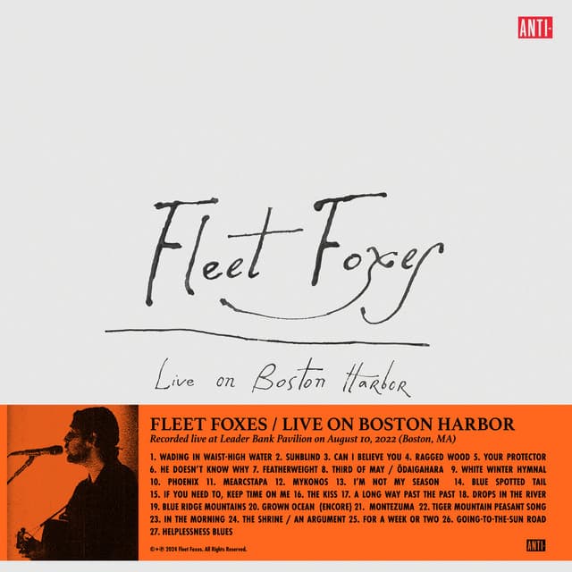 Release Cover Fleet Foxes - Live On Boston Harbor