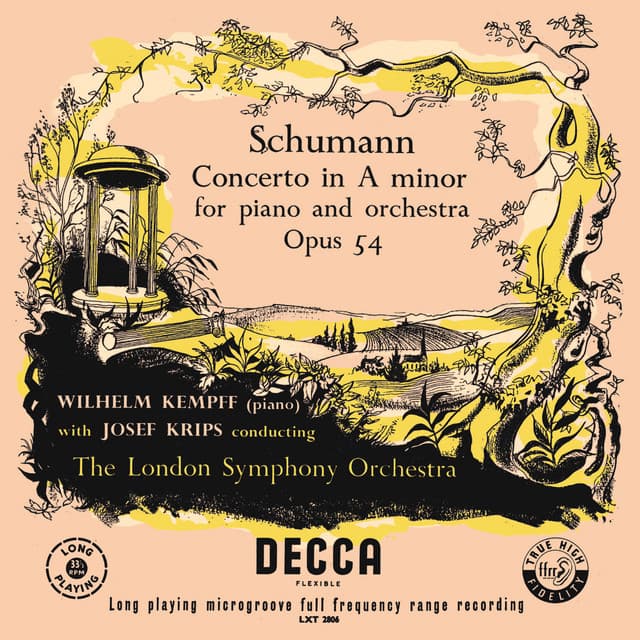 Release Cover Robert Schumann, Wilhelm Kempff, London Symphony Orchestra, Josef Krips - Schumann: Papillons; Arabeske; Piano Concerto (Wilhelm Kempff: Complete Decca Recordings, Vol. 5)