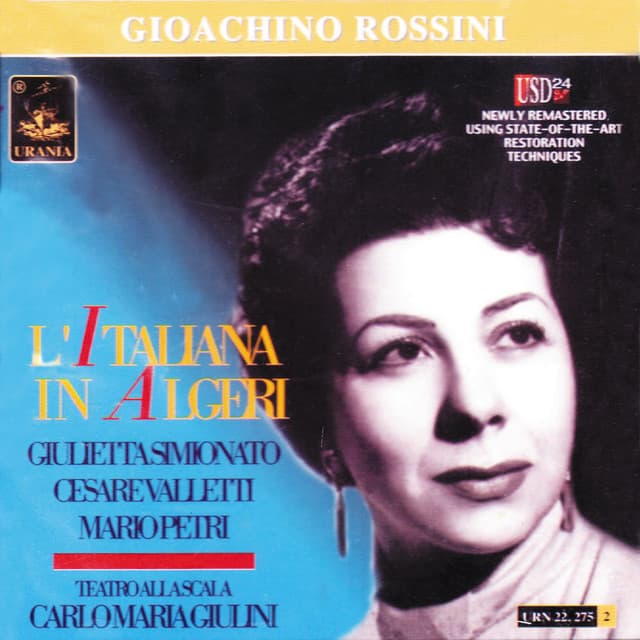 Release Cover Gioachino Rossini, Carlo Maria Giulini, Gaetano Merola, Orchestra Del Teatro Alla Scala, Milano, San Francisco Symphony - Rossini: L'italiana in Algeri