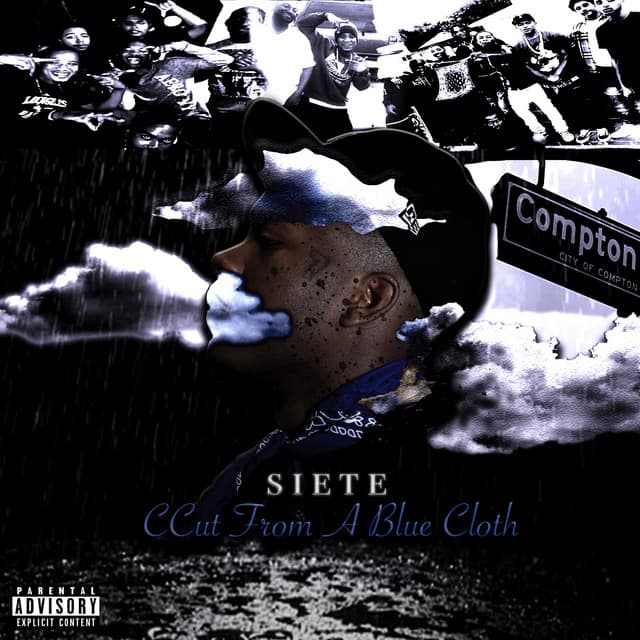 Release Cover Siete7x - Ccut from a Blue Cloth