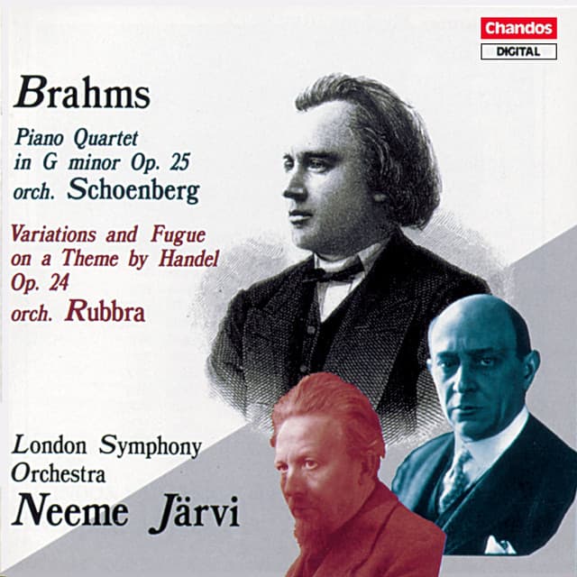 Release Cover Johannes Brahms, Neeme Järvi, London Symphony Orchestra - Brahms: Orchestrated Piano Quartet No. 1 & Variations and Fugue on a Theme by Handel