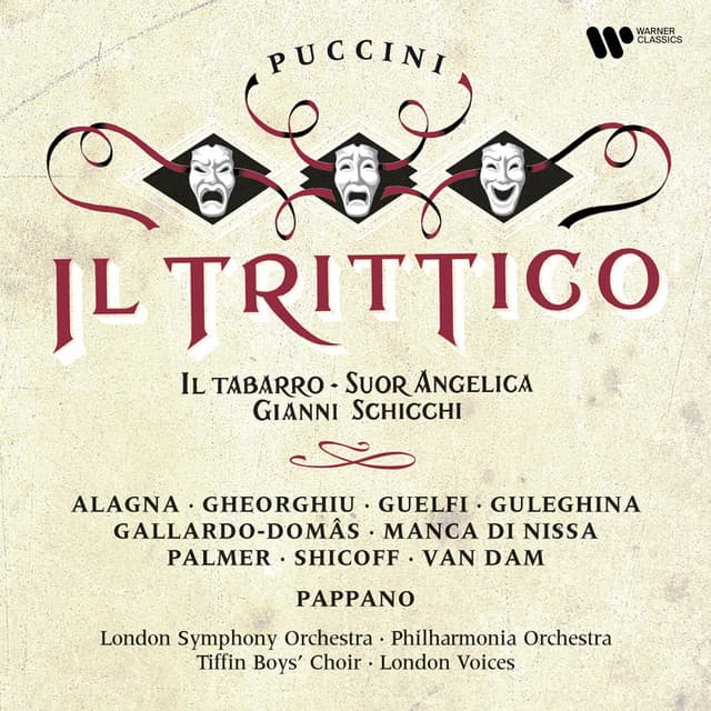 Release Cover Giacomo Puccini, Angela Gheorghiu, Roberto Alagna, José van Dam, Antonio Pappano, London Symphony Orchestra - Puccini: Il trittico