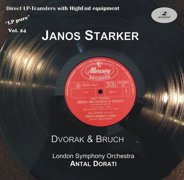 Release Cover János Starker, London Symphony Orchestra, Antal Doráti - LP Pure, Vol. 24: Doráti Conducts Dvořák & Bruch